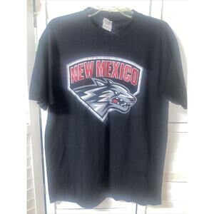 Alstyle Apparel Activewear Y2K Men’s UNM Logo Black T-Shirt Lobos Sz Large